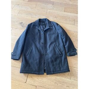 Cezani Mens Gray Wool Blend Topcoat Overcoat Business‎ Casual Jacket